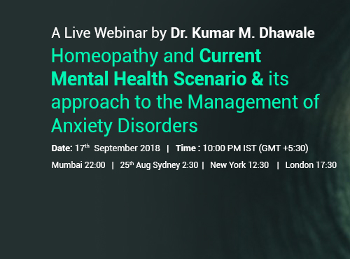 Homeopathic approach to Common mental diseases & Anxiety Disorders its Management