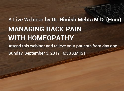 Managing Back pain with Homeopathy