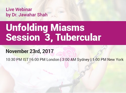 Unfolding Miasms - Tubercular Session 3