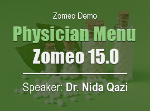 Physician Menu – Zomeo 15.0